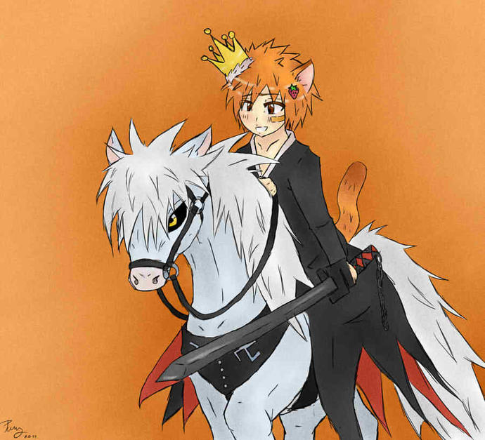 King and Horse (/_<)"